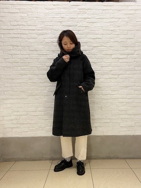 「schott（ショット）のアイテム（モッズコート）」を使った、もぎさん（レディース・153cm）の冬コーディネート