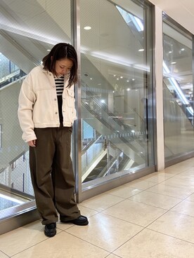 「MANASTASH（マナスタッシュ）のアイテム（オールインワン・サロペット）」を使った、もぎさん（レディース・153cm）の冬コーディネート