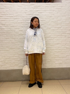 「ペイント」｜「アイテム（財布/小物）」を使った、もぎさん（レディース・153cm）の冬コーディネート