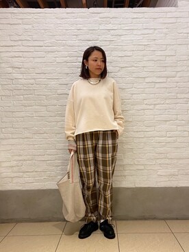 「unfil」｜「アイテム（アクセサリー）」を使った、もぎさん（レディース・153cm）の冬コーディネート