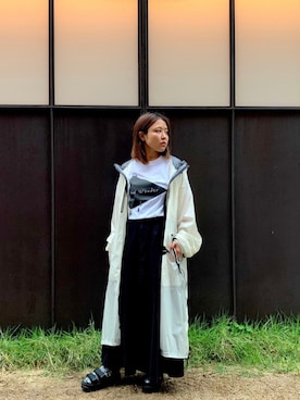 「MANASTASH（マナスタッシュ）のアイテム（スカート）」を使った、もぎさん（レディース・153cm）の春コーディネート
