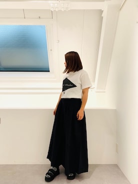 「MANASTASH（マナスタッシュ）のアイテム（スカート）」を使った、もぎさん（レディース・153cm）の春コーディネート