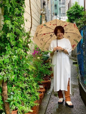 「MANASTASH（マナスタッシュ）のアイテム（ワンピース/ドレス）」を使った、もぎさん（レディース・153cm）の夏コーディネート