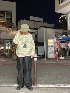 「MANASTASH（マナスタッシュ）のアイテム（キーケース/キーアクセサリー）」を使った、もぎさん（レディース・153cm）の冬コーディネート