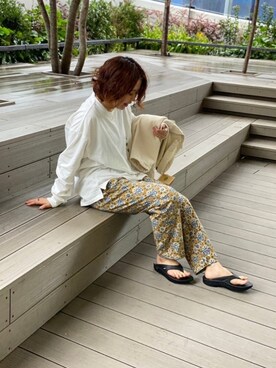 「海」｜「アイテム（ブルゾン）」を使った、もぎさん（レディース・153cm）の春コーディネート