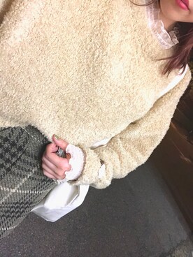 「Daniel Wellington（ダニエルウェリントン）の【Daniel Wellington】レザーバンド３６ＭＭ（アナログ腕時計）」を使った、そらさん（レディース・153cm）の冬コーディネート