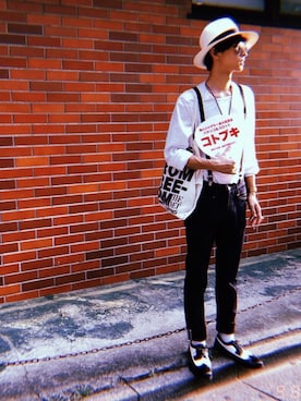 「TAKAHIROMIYASHITATheSoloIst.（タカヒロミヤシタザソロイスト）のアイテム（デニムパンツ）」を使った、seijikitaharaさん（メンズ・172cm）の夏コーディネート