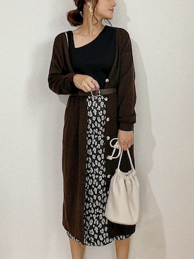 「着まわしコーデ」｜「アイテム（ワンピース/ドレス）」を使った、chi__ka❤︎さん（レディース・161cm）の秋コーディネート