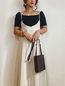 「ISOOK（アイスー）のアイテム（ワンピース）」を使った、chi__ka❤︎さん（レディース・161cm）の春コーディネート