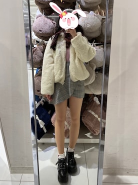 「アシンメトリー」｜「アイテム（ブルゾン）」を使った、ゆうさん（レディース・160cm）の冬コーディネート