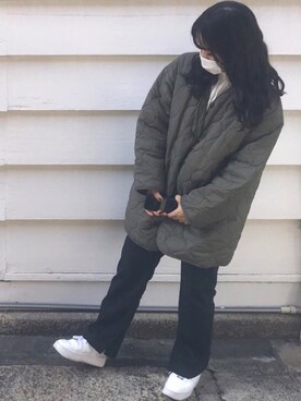 「apres jour mignon（アプレジュールミニョン）のアイテム（その他アウター）」を使った、Maikaさん（レディース・154cm）の秋コーディネート