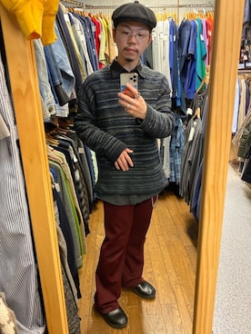 「Lee（リー）のアイテム（スラックス）」を使った、sakuさん（メンズ・170cm）の秋コーディネート