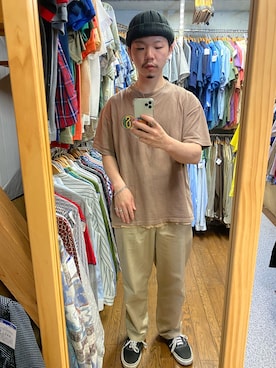 「Lands' End（ランズエンド）のアイテム（パンツ）」を使った、sakuさん（メンズ・170cm）の夏コーディネート