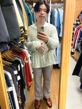 「Lee（リー）のアイテム（スラックス）」を使った、sakuさん（メンズ・170cm）の秋コーディネート
