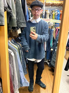 「MARITHE + FRANCOIS GIRBAUD（マリテフランソワジルボー）のアイテム（シューズ）」を使った、sakuさん（メンズ・170cm）の冬コーディネート
