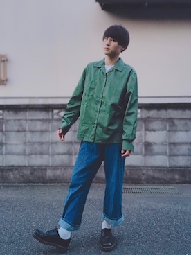「no brand（ノーブランド）のアイテム（ナイロンジャケット）」を使った、taikiさん（メンズ・177cm）の春コーディネート
