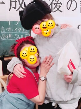 「Rodeo Crowns（ロデオクラウンズ）のアイテム（デニムジャケット）」を使った、Nappaさん（レディース・153cm）の冬コーディネート