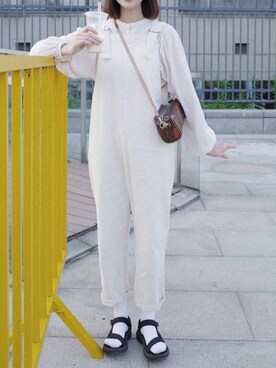 「CIMARRON（シマロン）のアイテム（オールインワン・サロペット）」を使った、rokuさん（レディース・172cm）の夏コーディネート