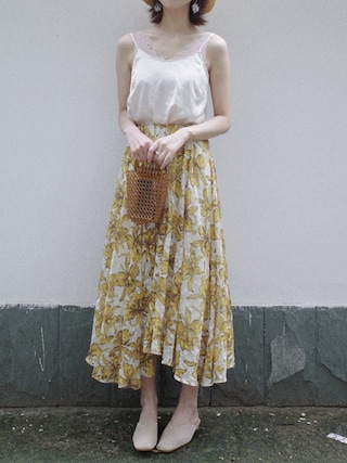 ＡＭＥＲＩ ADAM VOLUME SKIRT ジャガードシフォン￼ Ｓ AMERI ADAM VOLUME SKIRT ジャガードシフォン￼ S Ameri