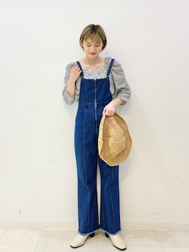 「kastane_ootd」｜「アイテム（サロペット/オーバーオール）」を使った、なんぼ みなみさん（レディース・165cm）の春コーディネート