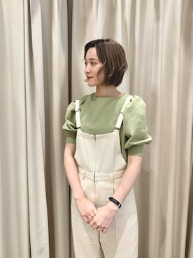 「kastane_ootd」｜「アイテム（サロペット/オーバーオール）」を使った、なんぼ みなみさん（レディース・165cm）の春コーディネート