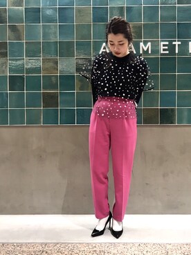 「JULIEN DAVID（ジュリエンデビッド）のアイテム」を使った、SAKIさん（レディース・154cm）の春コーディネート