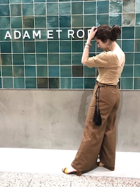 「ヤングアンドオルセン」｜「アイテム（アクセサリー）」を使った、SAKIさん（レディース・154cm）の春コーディネート