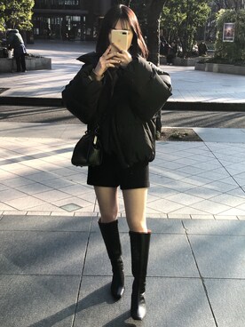 「Rodeo Crowns（ロデオクラウンズ）のアイテム（ダウンジャケット/コート）」を使った、higakanaさん（レディース・156cm）の冬コーディネート