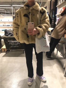 「韓国好きな人と繋がりたい」｜「アイテム（その他アウター）」を使った、higakanaさん（レディース・156cm）の冬コーディネート