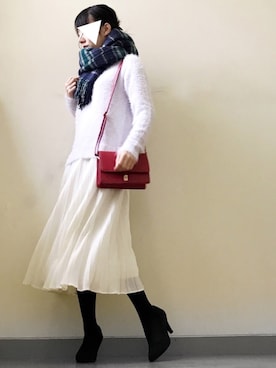 「ROPE' PICNIC（ロペピクニック）の【WEB.一部店舗限定35,40サイズ】ポインテッドトゥプレーンパンプス（パンプス）」を使った、おこめさん（レディース・155cm）の秋コーディネート
