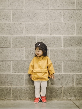「KANGOL（カンゴール）のアイテム（ハンチング/ベレー帽）」を使った、poisonweiさん（キッズ・90cm）の春コーディネート
