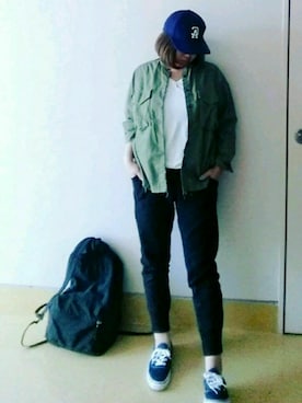 「アイテム（福袋/福箱、レッド系）」を使った、nさん（レディース・157cm）の春コーディネート