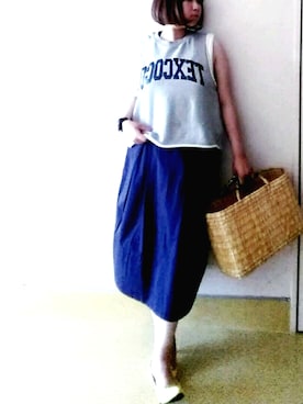 「Chloro sister（クロロシスター）のアイテム」を使った、nさん（レディース・157cm）の春コーディネート