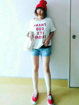 「Cher（シェル）のアイテム」を使った、nさん（レディース・157cm）の夏コーディネート