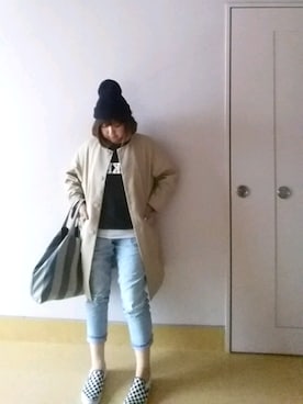 「mysty woman（ミスティウーマン）のアイテム（その他アウター）」を使った、nさん（レディース・157cm）の春コーディネート