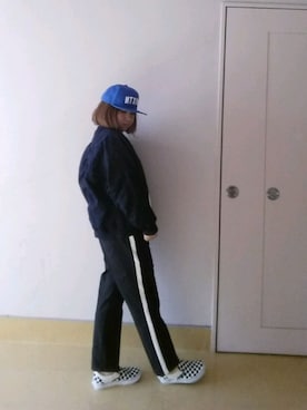 「ストリート服が好き」｜「アイテム（スリッポン）」を使った、nさん（レディース・157cm）の春コーディネート
