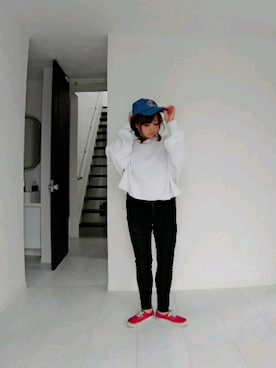 「niko and...（ニコアンド）のメンテンBIGBIG Ｔシャツ【niko and ...】（Tシャツ/カットソー）」を使った、nさん（レディース・157cm）の秋コーディネート