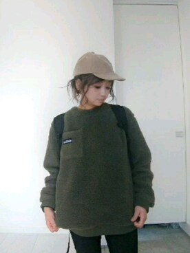 「WILD THINGS（ワイルドシングス）のアイテム（スウェット）」を使った、nさん（レディース・157cm）の冬コーディネート