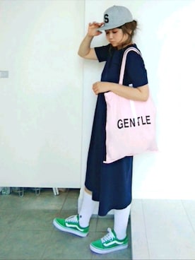 「Burner（バーナー）のアイテム（キャップ）」を使った、nさん（レディース・158cm）の夏コーディネート