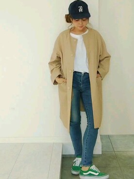 「mysty woman（ミスティウーマン）のアイテム（その他アウター）」を使った、nさん（レディース・158cm）の秋コーディネート