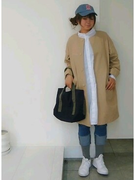 「mysty woman（ミスティウーマン）のアイテム（その他アウター）」を使った、nさん（レディース・158cm）の冬コーディネート