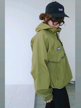 「WOOLRICH（ウールリッチ）のアイテム（ナイロンジャケット）」を使った、nさん（レディース・158cm）の冬コーディネート