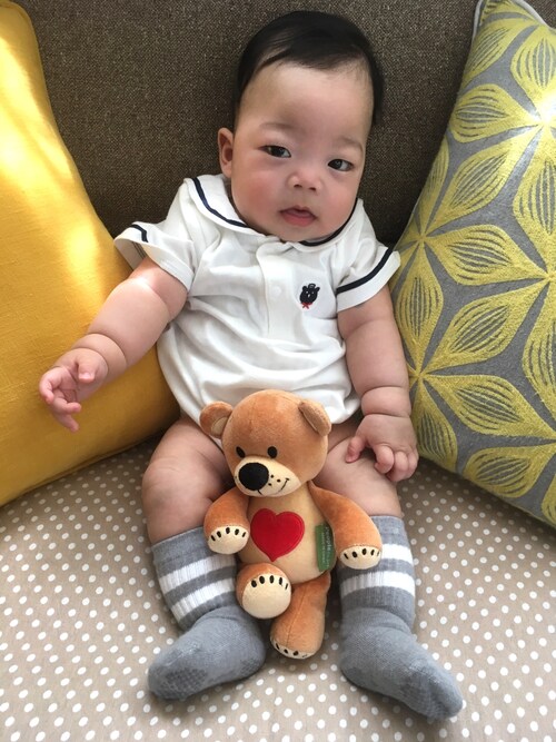 Nohana Kent 赤ちゃん本舗のロンパースを使ったコーディネート Wear