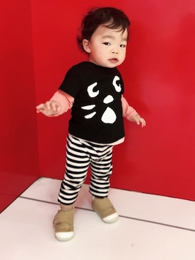 「にゃー（ニャー）のアイテム」を使った、nohana＊＊＊kent さん（キッズ・70cm）の春コーディネート
