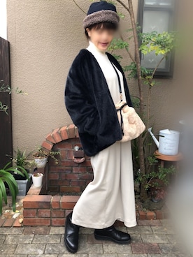 「PLAIN PEOPLE（プレインピープル）のアイテム（ブーツ）」を使った、nohana＊＊＊kent さん（レディース・159cm）の冬コーディネート