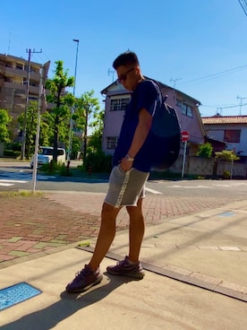 「RVCA（ルーカ）のアイテム（パンツ）」を使った、Eisannさん（メンズ・173cm）の春コーディネート