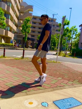 「RVCA（ルーカ）のアイテム（パンツ）」を使った、Eisannさん（メンズ・173cm）の春コーディネート