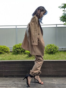 「DRWCYS（ドロシーズ）のアイテム（ジャケット/アウター）」を使った、NARUMIさん（レディース・161cm）の秋コーディネート