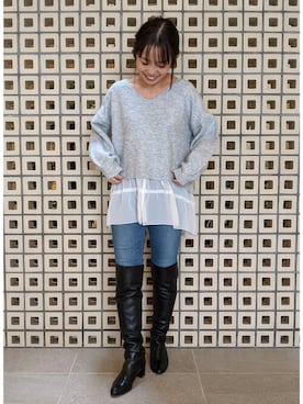 「DRWCYS（ドロシーズ）のアイテム」を使った、NARUMIさん（レディース・161cm）の秋コーディネート