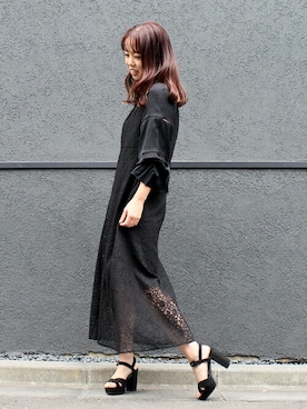 「DRWCYS（ドロシーズ）のアイテム（ワンピース/ドレス）」を使った、NARUMIさん（レディース・161cm）の冬コーディネート